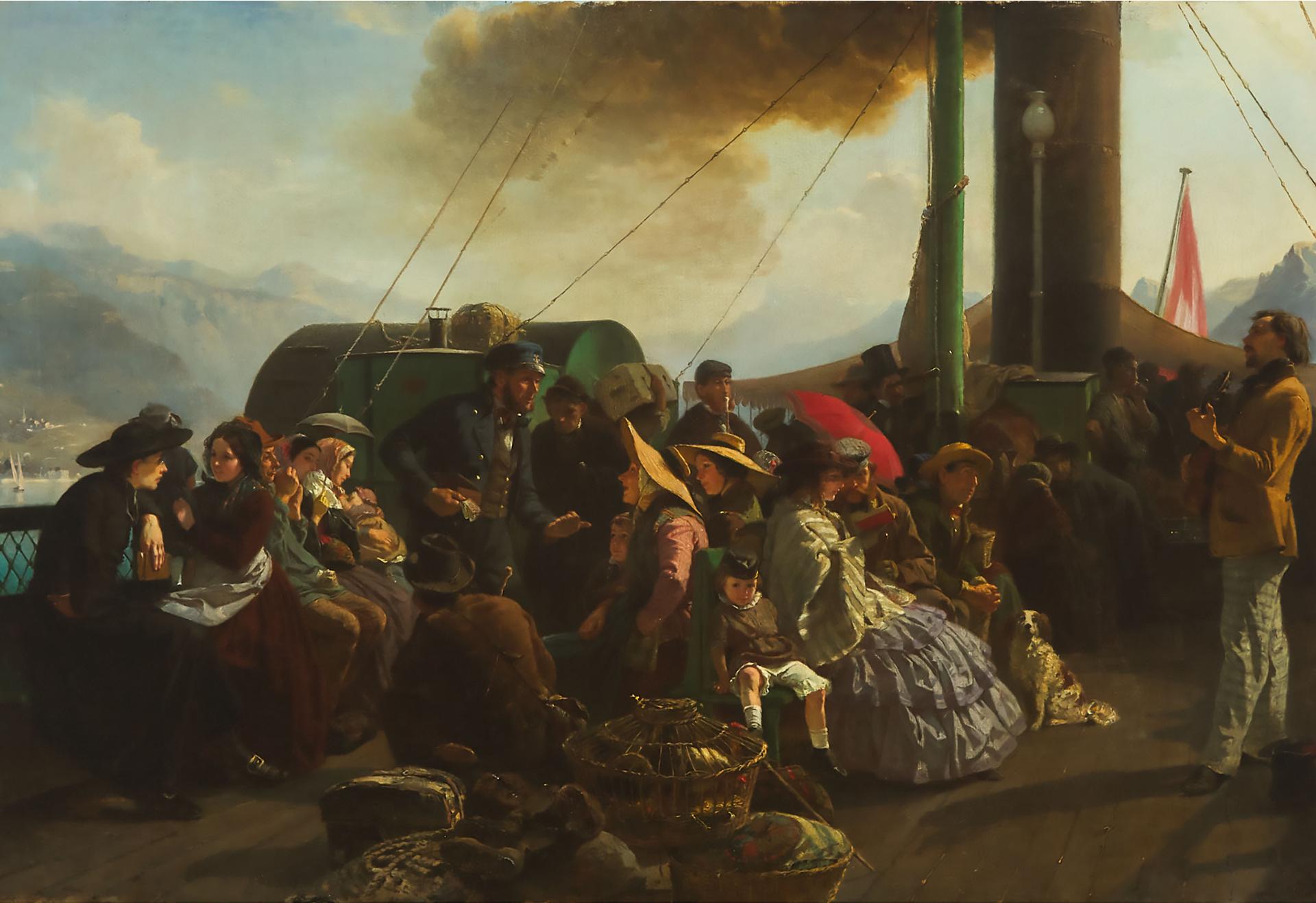 Mark Louis Benjamin Vautier The Elder - The Crossing, 1858