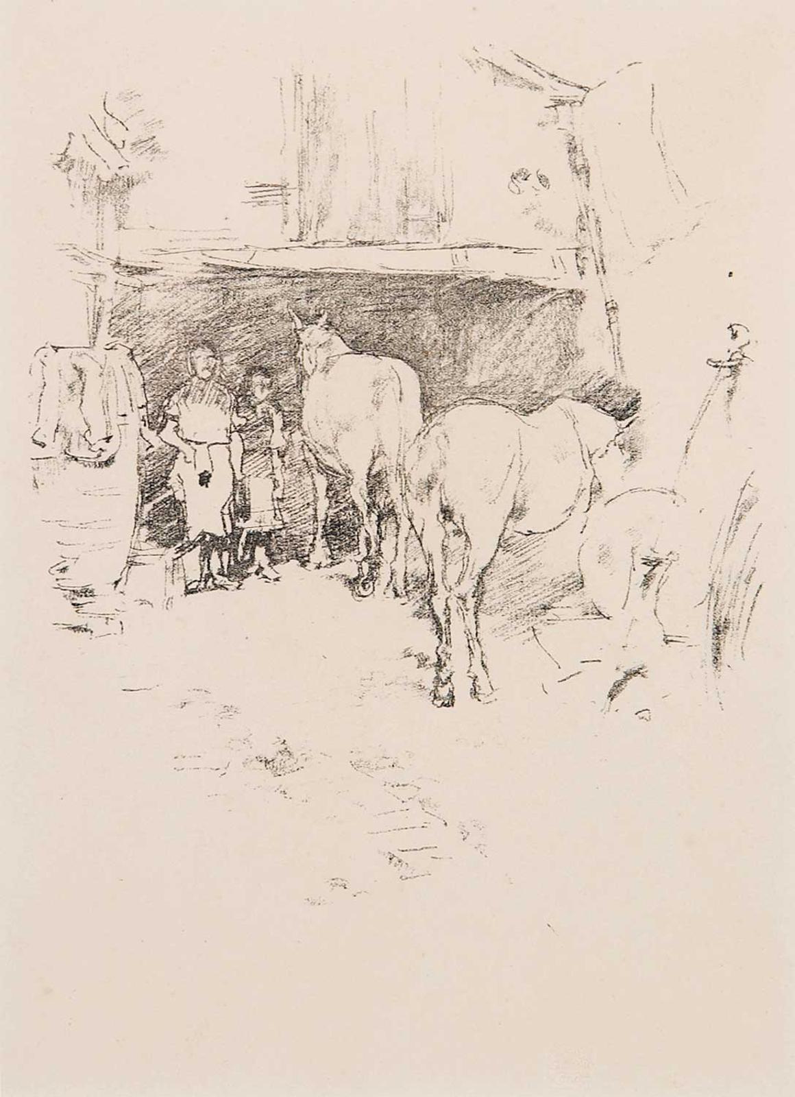 James Abbott McNeill Whistler (1834-1903) - The Smith's Yard