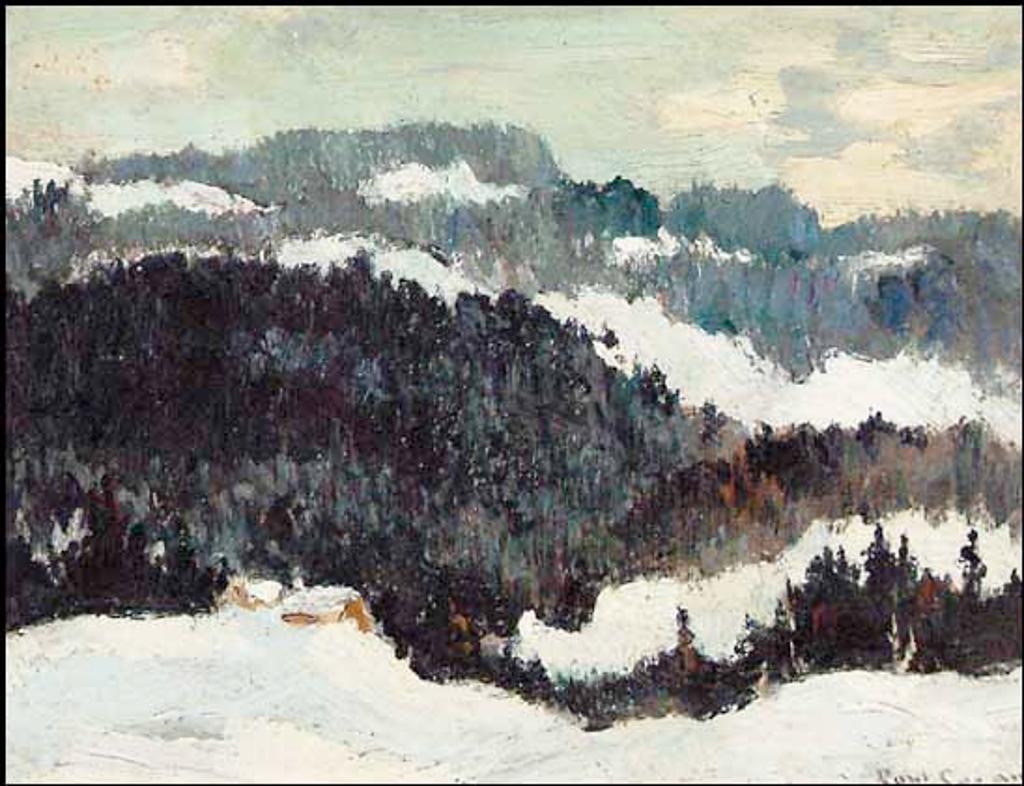 Paul Archibald Octave Caron (1874-1941) - Fir-Clad Hills in Winter
