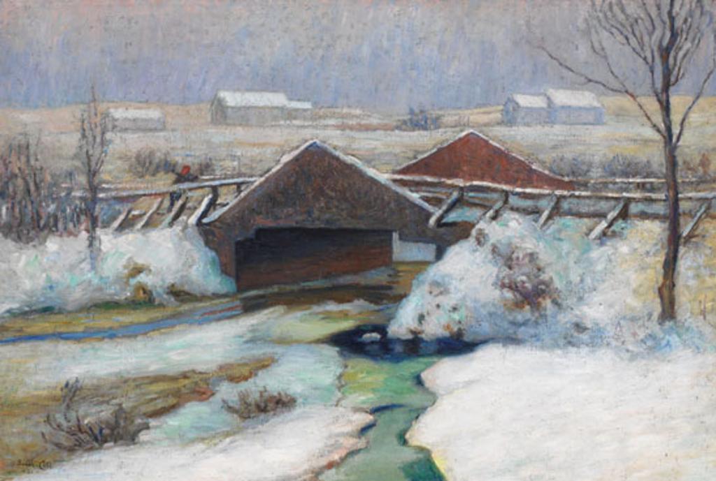 Marc-Aurèle de Foy Suzor-Coté (1869-1937) - Pont Bourbeau sous la neige