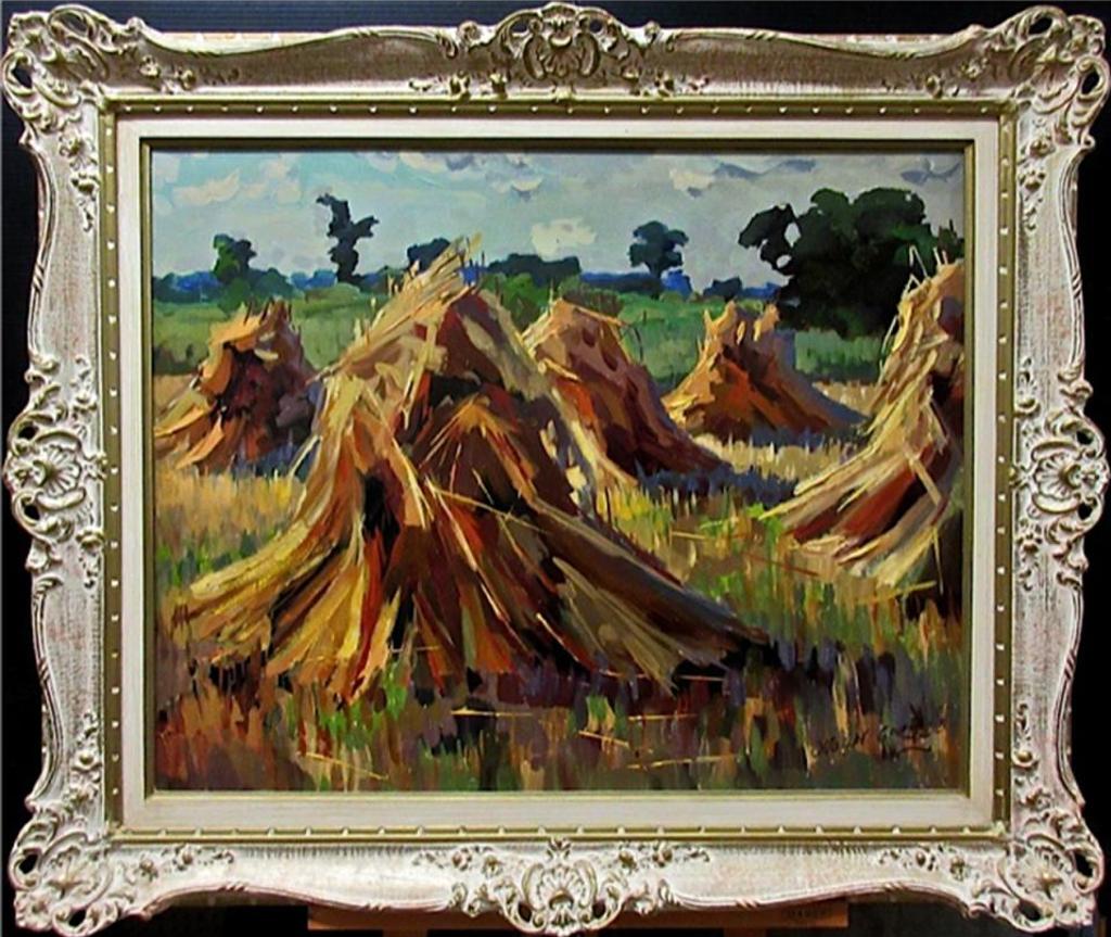 Otto N. Grebze (1910-1999) - Stooks In The Afternoon