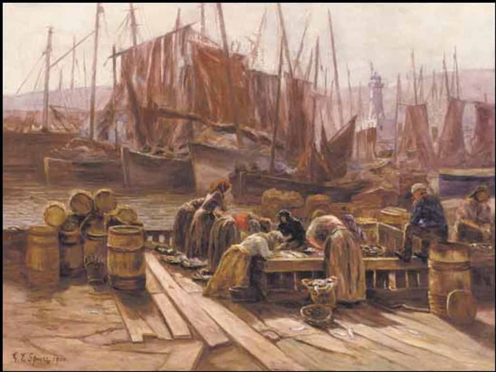 Gertrude Eleanor Spurr Cutts (1858-1941) - Sorting the Catch