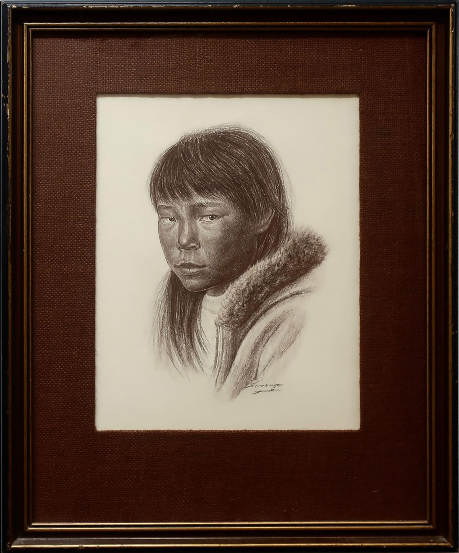 Lorenzo Fracchetti (1948) - Portrait Of An Inuk Woman