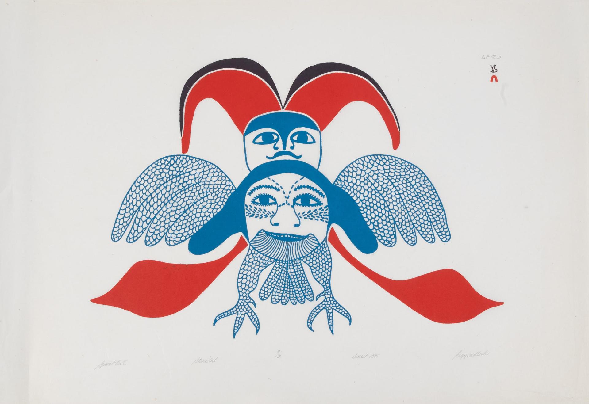 Eegyvudluk Pootoogook (1931-1999) - Spirit Owl, 1975