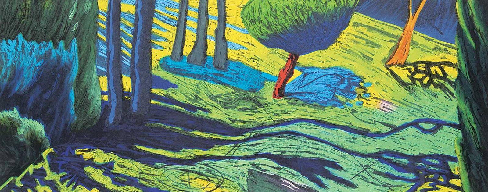 Robbin Yager (1953) - Orange Tree with Blue Shadows  #AP II/V