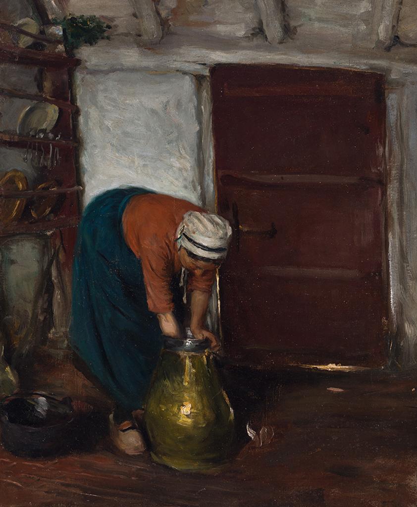 Frederick Simpson Coburn (1871-1960) - Dutch Interior / Lady at the Window (verso)