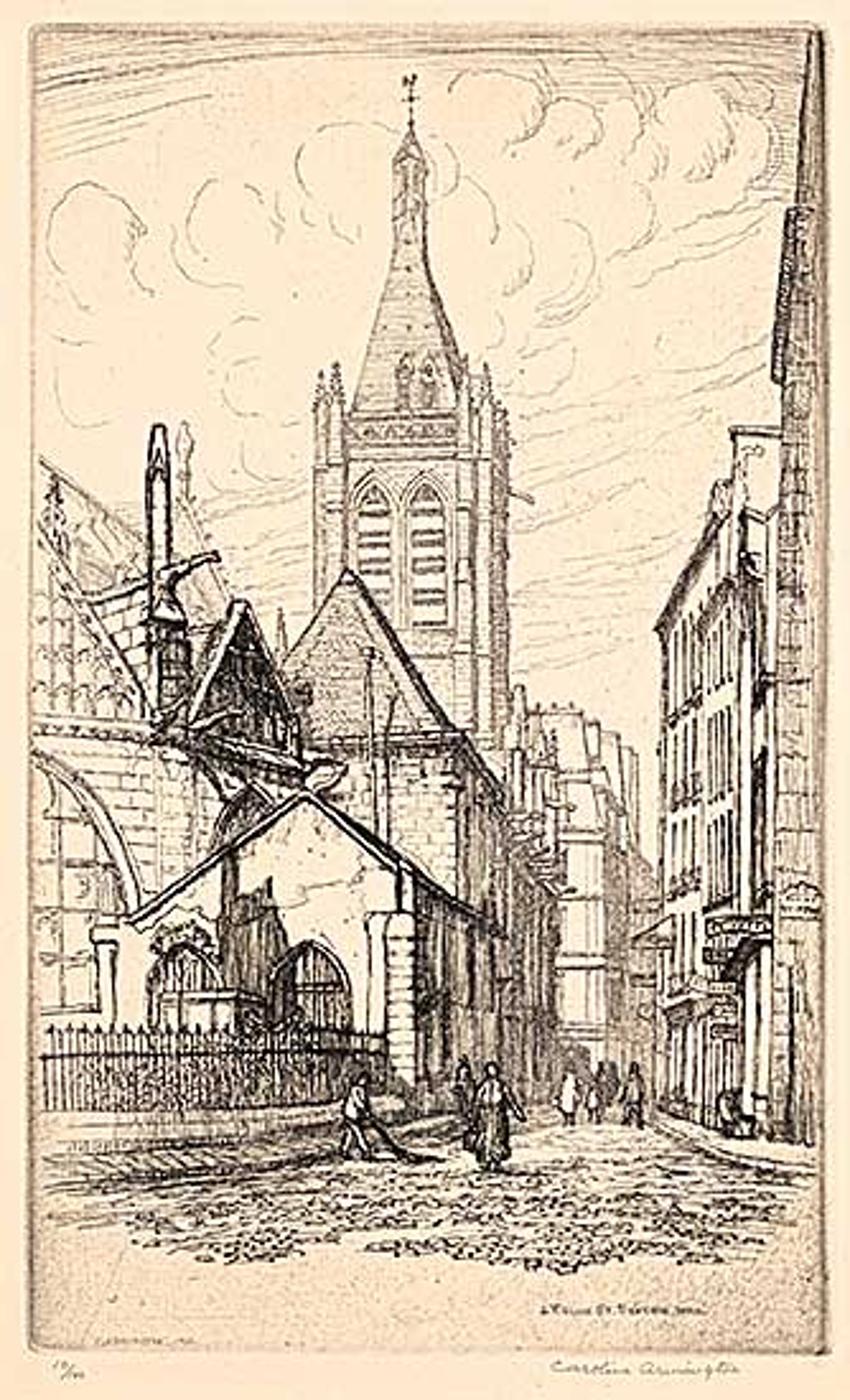 Caroline Helena Armington (1875-1939) - L'eglise Saint-Severin, Paris