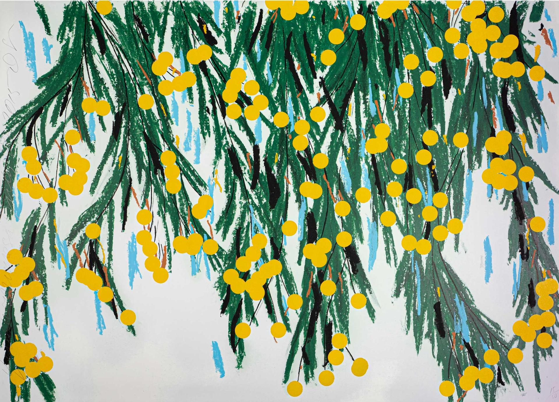 Donald Sultan (1951) - Yellow Mimosa, July 23, 2015