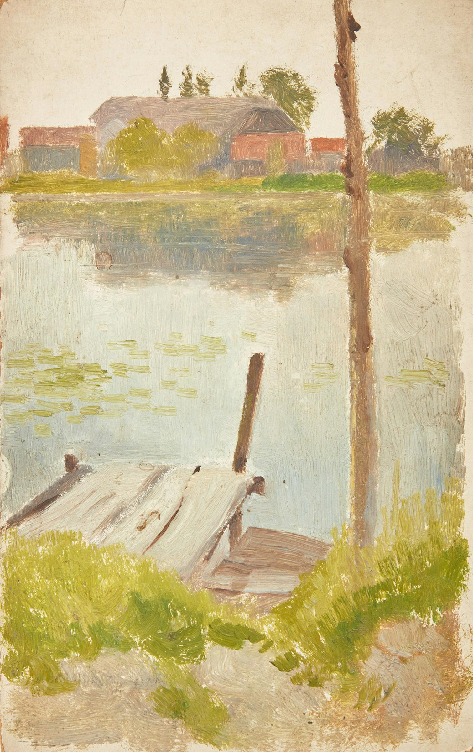 Frederic Martlett Bell-Smith (1846-1923) - Dock on a Pond