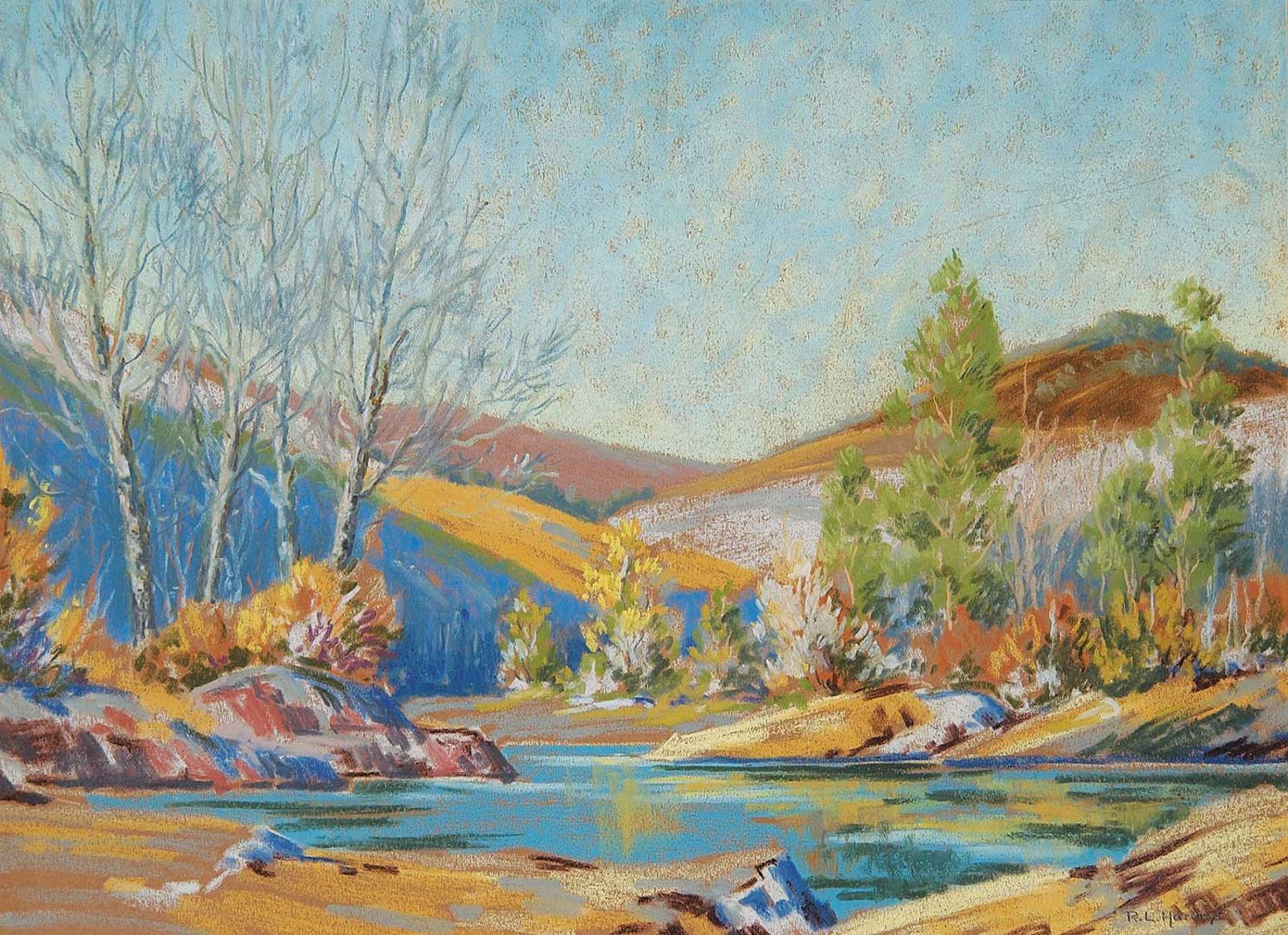 Reginald Llewellyn Harvey (1888-1963) - Untitled - River in the Foothills