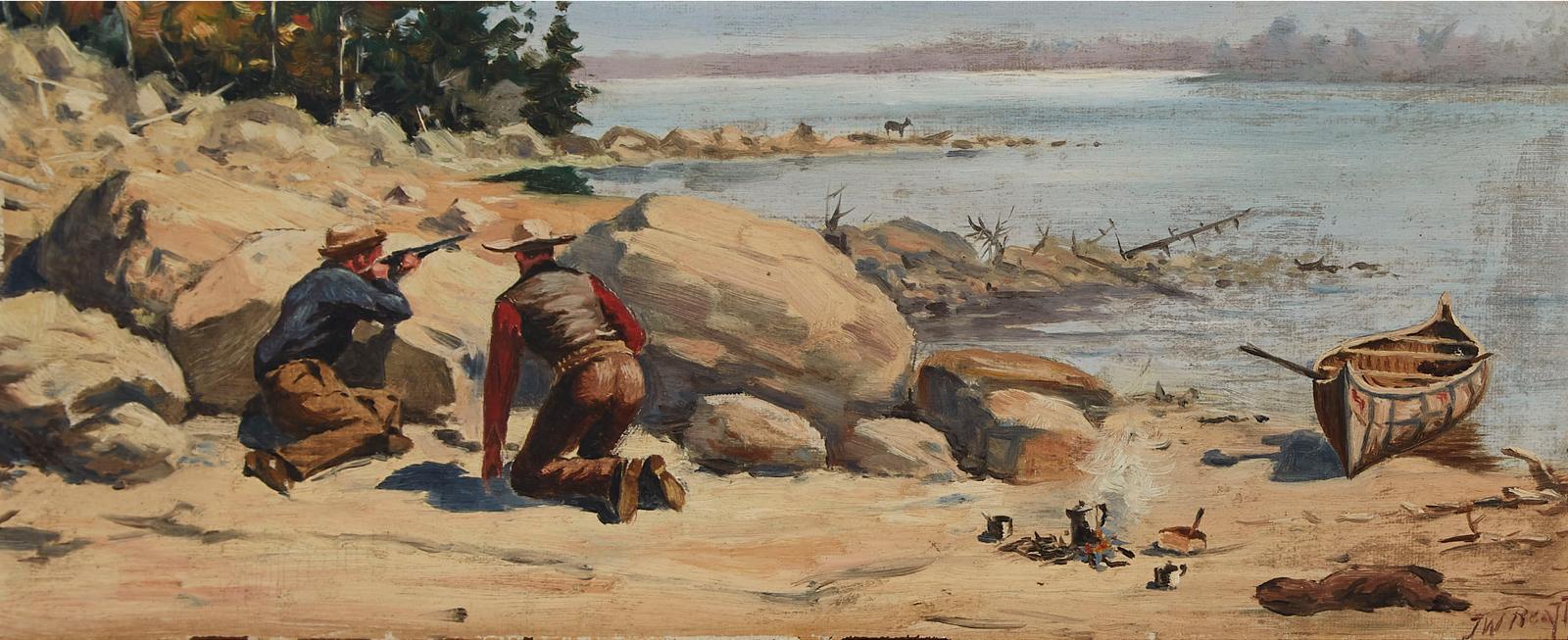 John William (J.W.) Beatty (1869-1941) - Two Men Hunting On A Lake, 1895