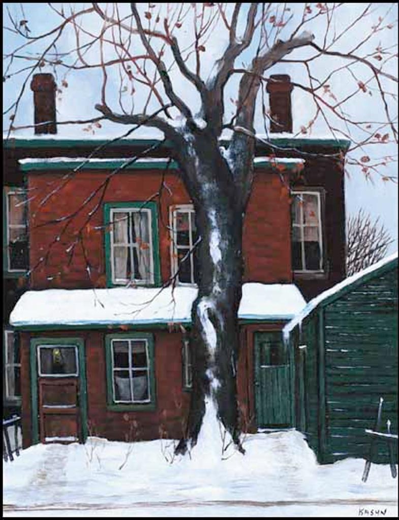 John Kasyn (1926-2008) - Back Yard on Nepean Street, Ottawa