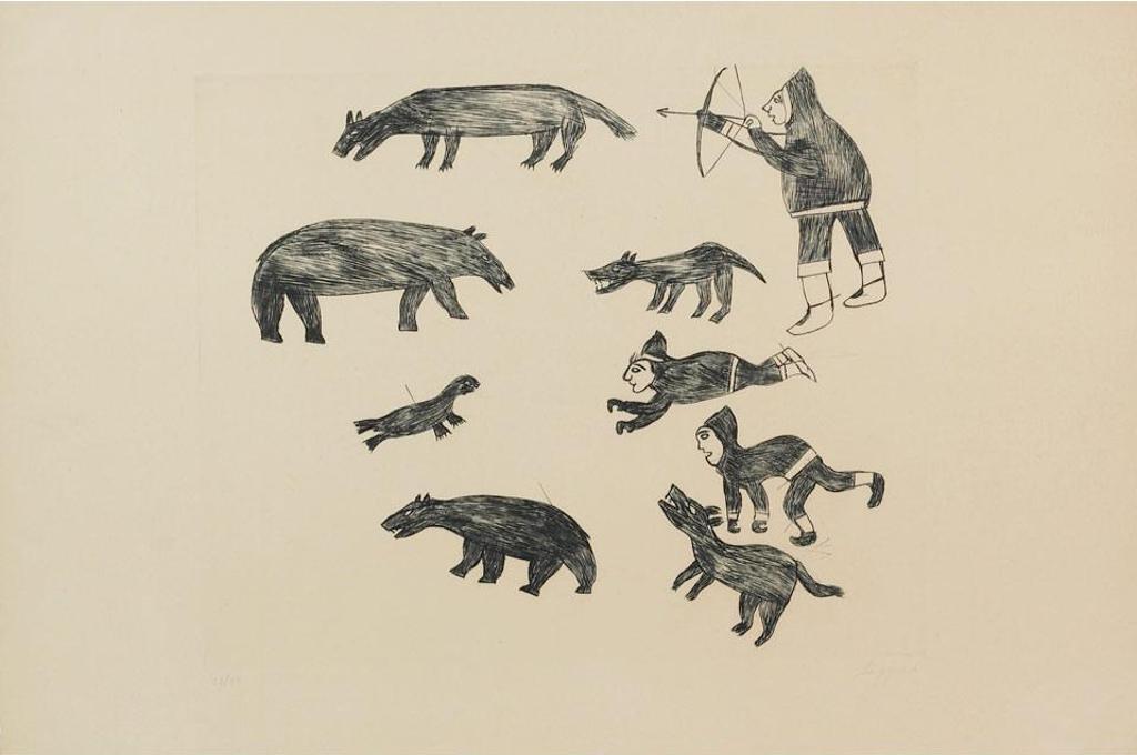Saggiak (1897-1980) - Untitled (Hunters)