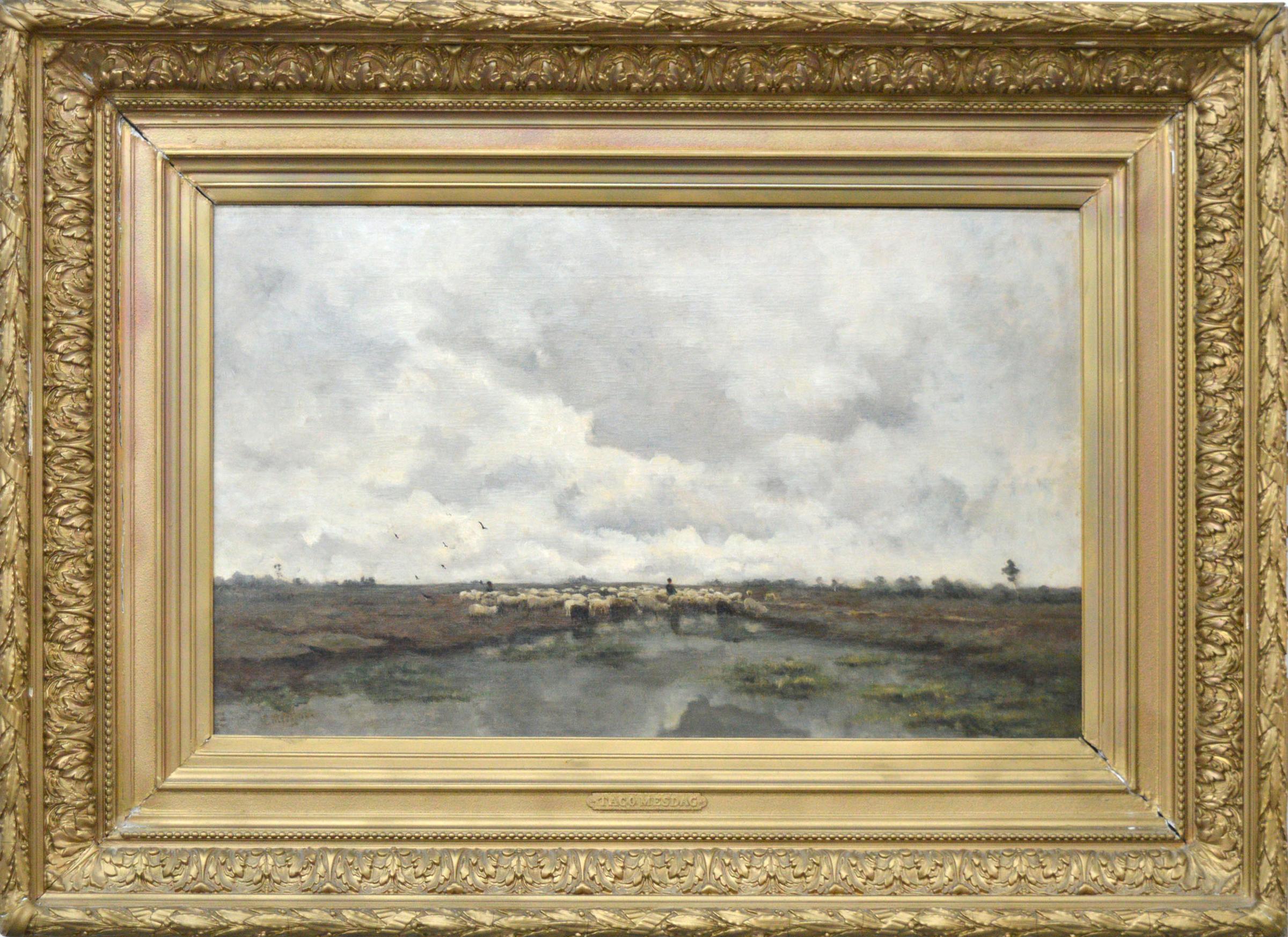 Taco Mesdag (1829-1902) - Troupeau de moutons dans un paysage