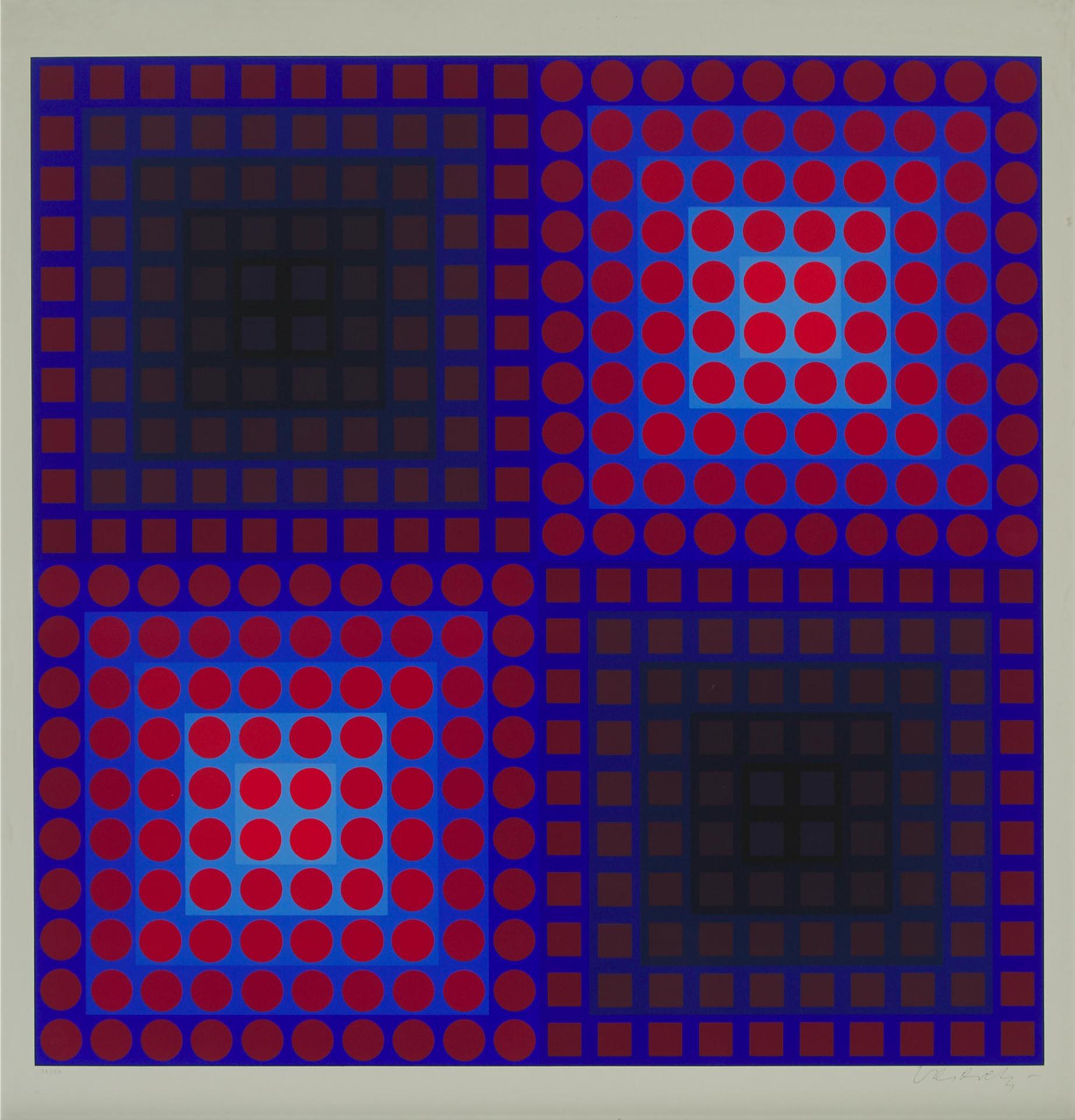 Victor Vasarely (1906-1997) - Untitled (From Permutations), 1968