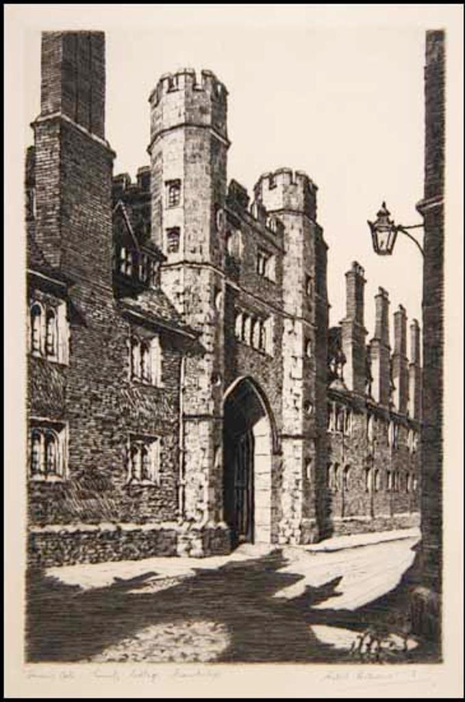 Sybil Andrews (1898-1992) - Queen's Gate, Trinity College, Cambridge