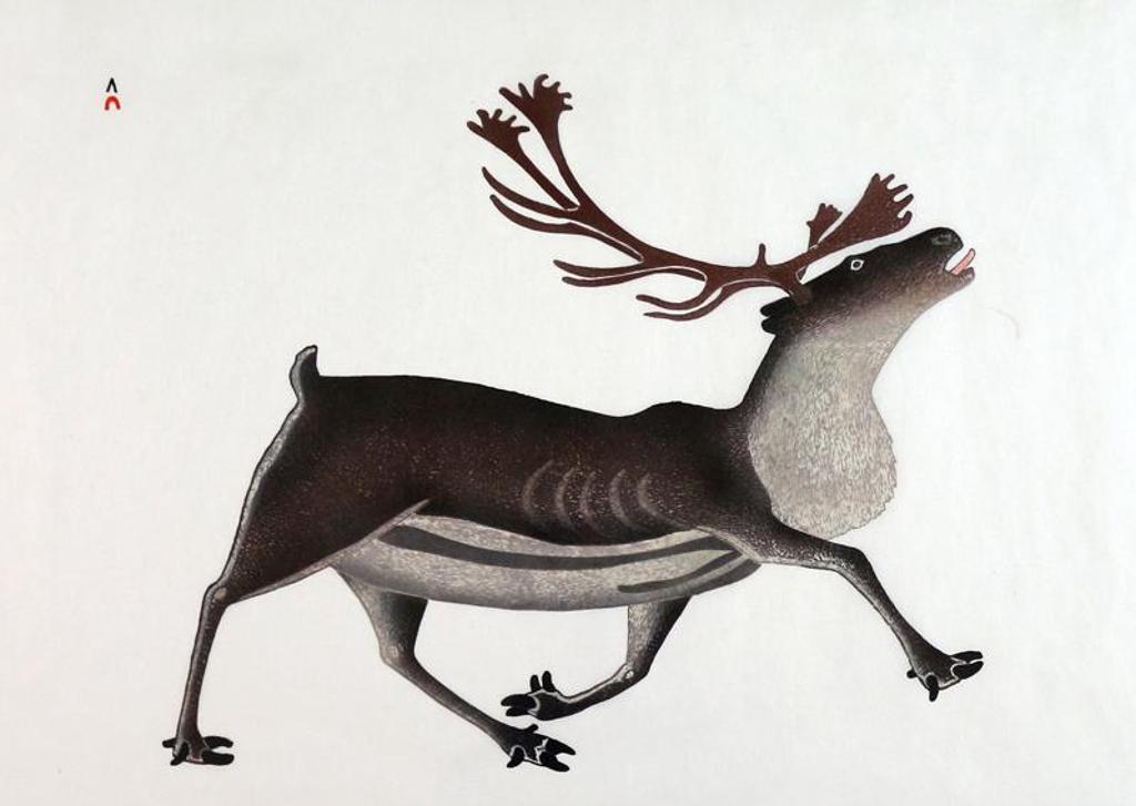 Kananginak Pootoogook (1935-2010) - Majestic Caribou; 1992