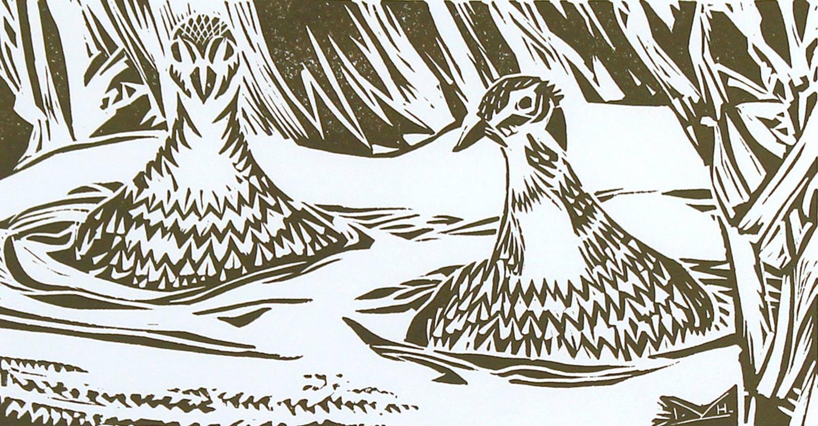 Illingworth Holey (Buck) Kerr (1905-1989) - Chickens in the Snow; ed. #4/100