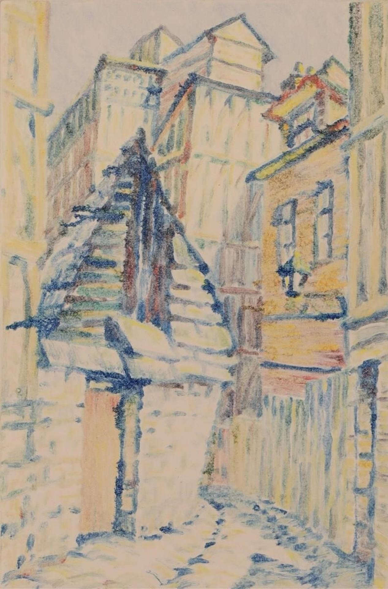 Sybil Andrews (1898-1992) - Rue Du Petit Mouton, Rouen No. 2