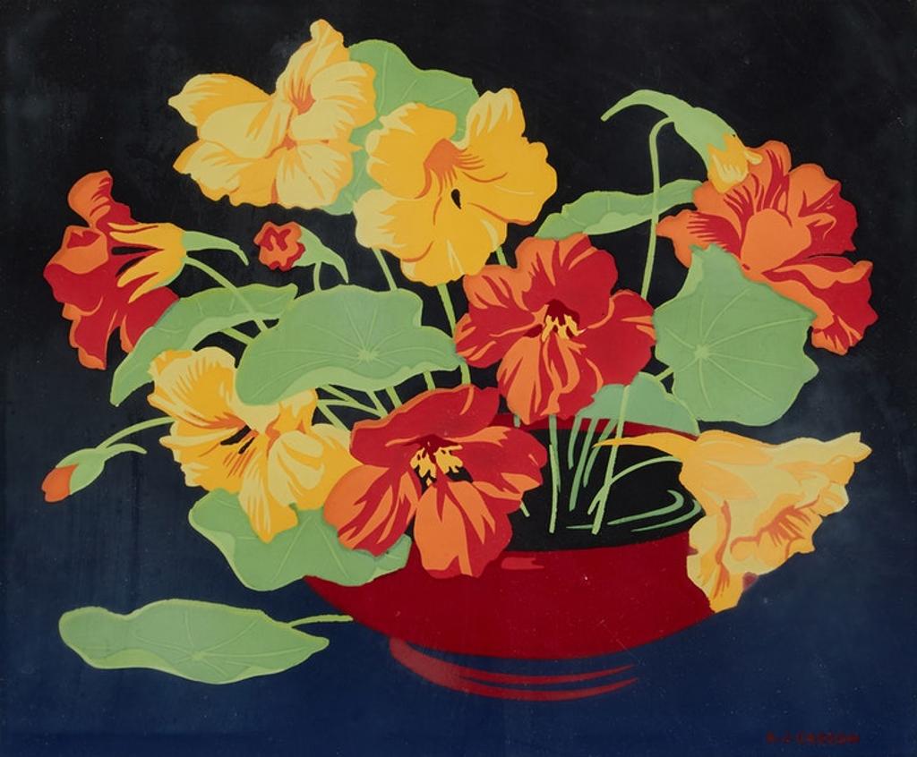 Alfred Joseph (A.J.) Casson (1898-1992) - Yellow and Orange Nasturtiums