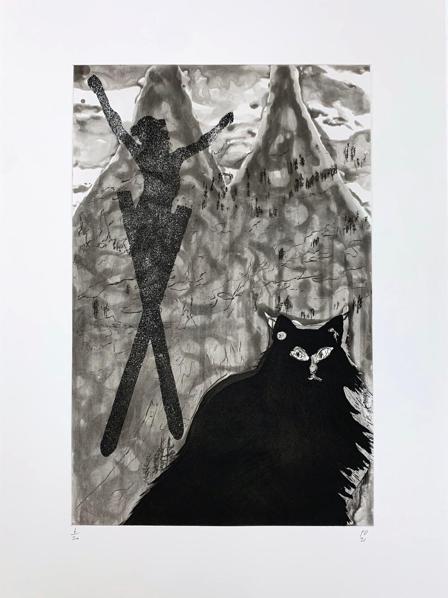 Peter Marryat Doig (1959) - Cat, Christ, Avalanche, 2021