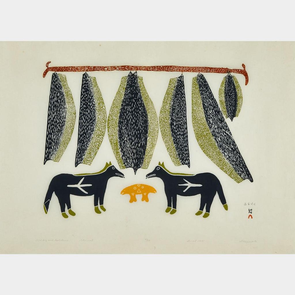 Ikayukta Tunnillie (1911-1980) - Sled Dog And Sealskins