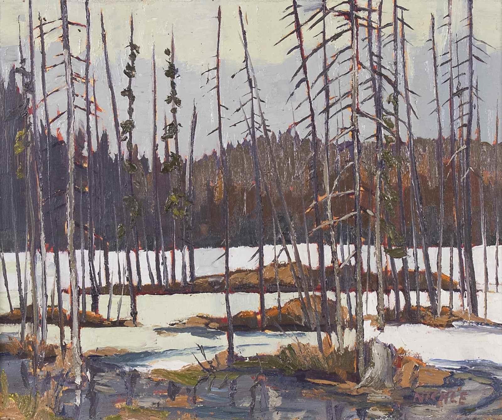 Lawrence Nickle (1931-2014) - Swamp And Lake South Of Limberlost; 1970