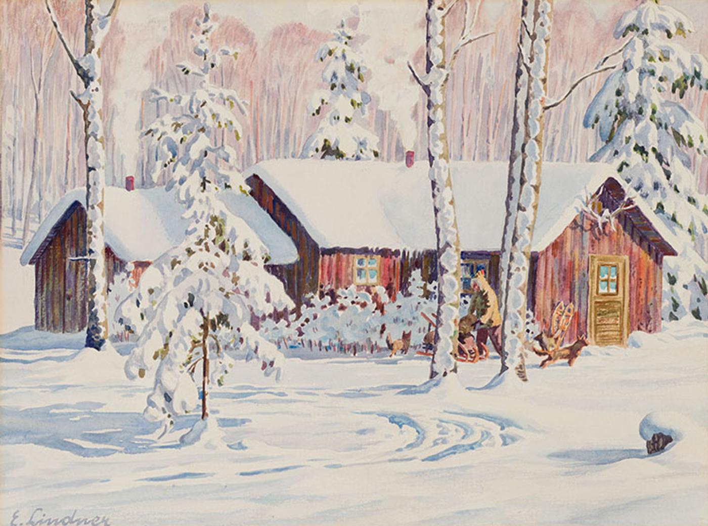 Ernest Friedrich Lindner (1897-1988) - Snow Scene