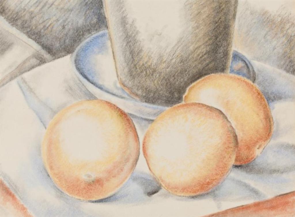 Lionel Lemoine FitzGerald (1890-1956) - Three Apples &  Flower Pot