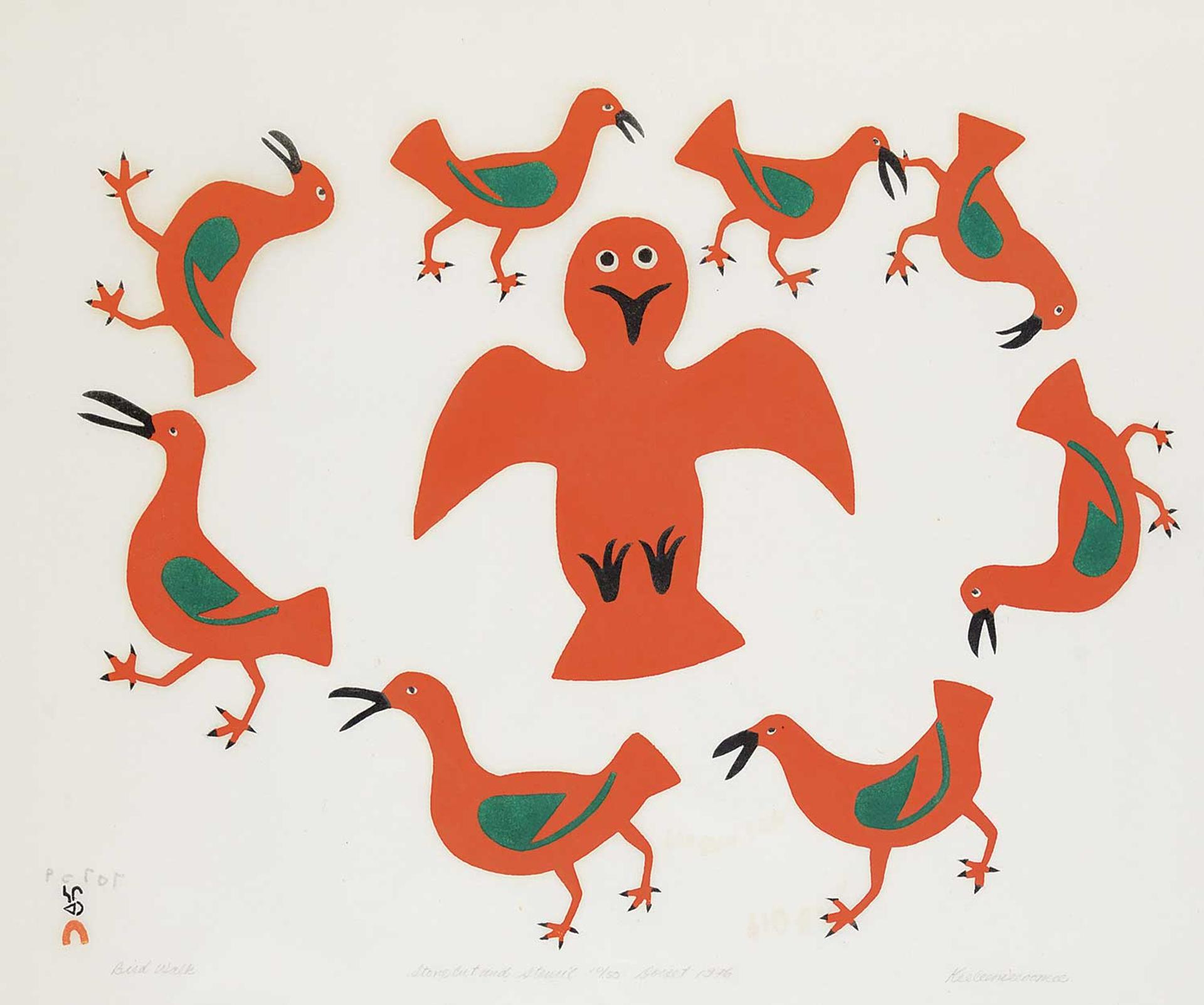 Keeleemeeoomee Samualie (1919-1983) - Bird Walk  #10/50