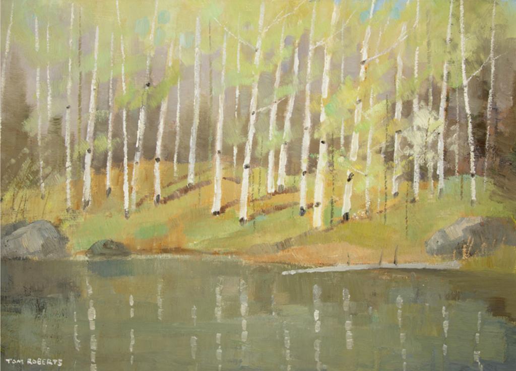 Thomas Keith (Tom) Roberts (1909-1998) - Spring Birches on Speyside Stream
