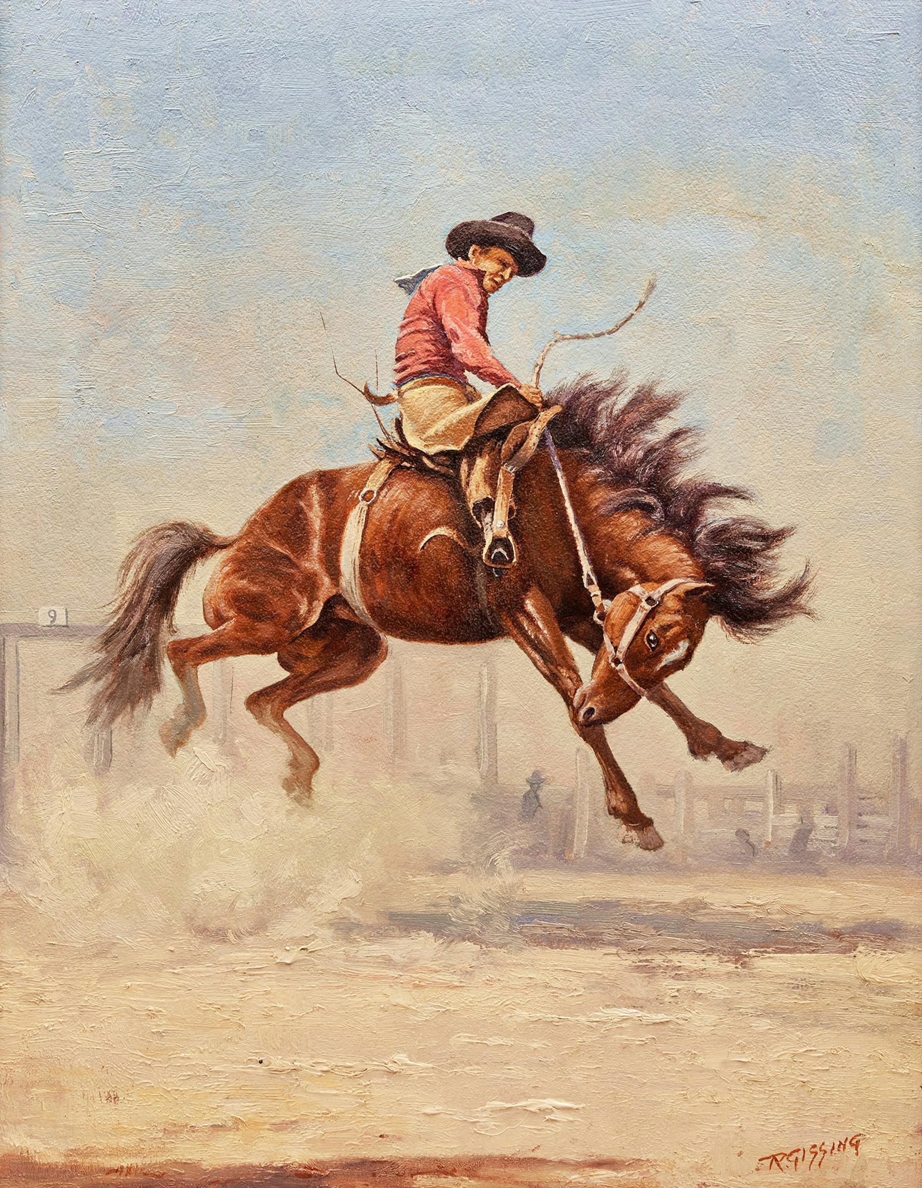 Roland Gissing (1895-1967) - Bucking Horse