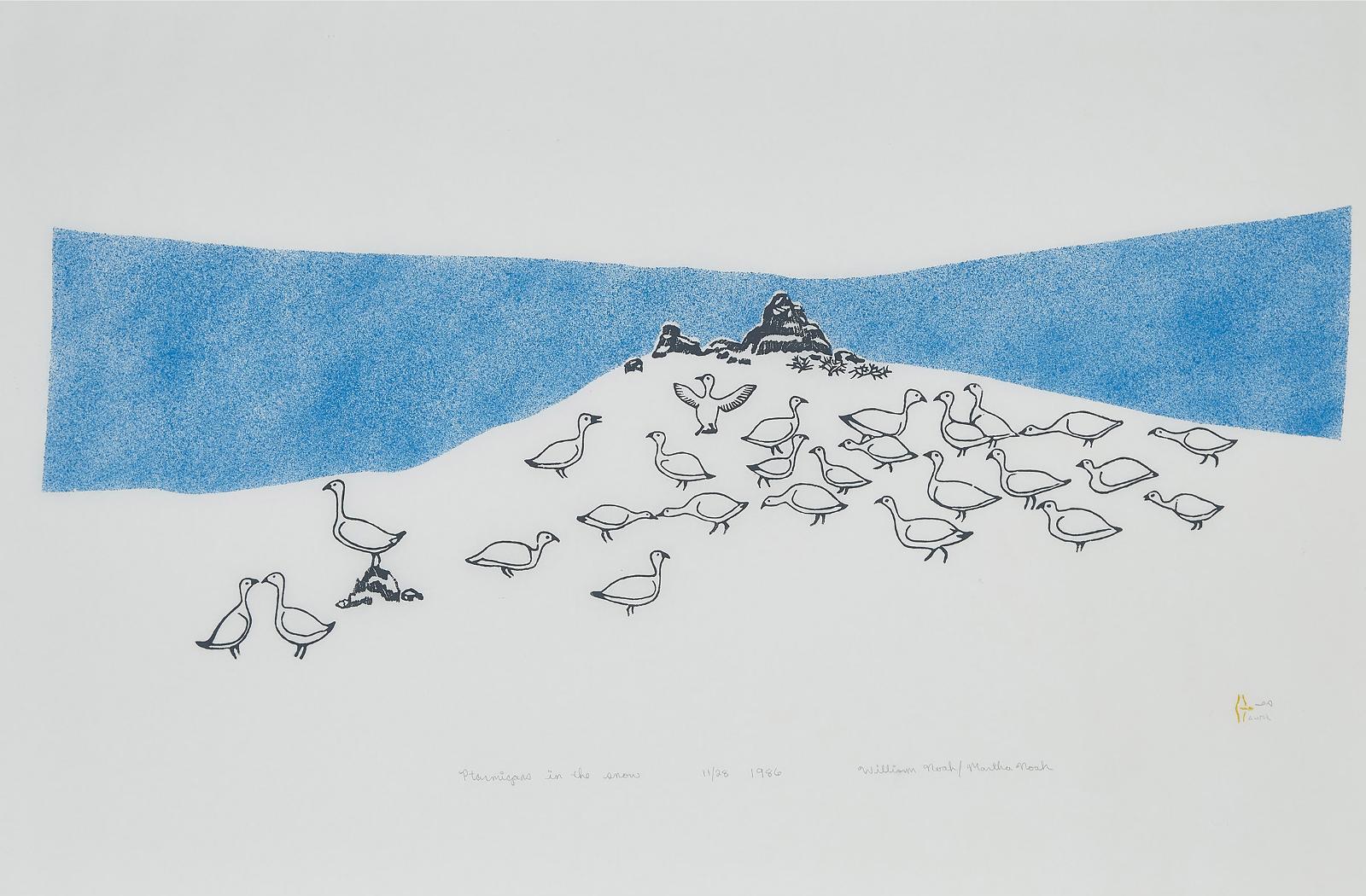 Martha Noah (1943) - Ptarmigans In The Snow