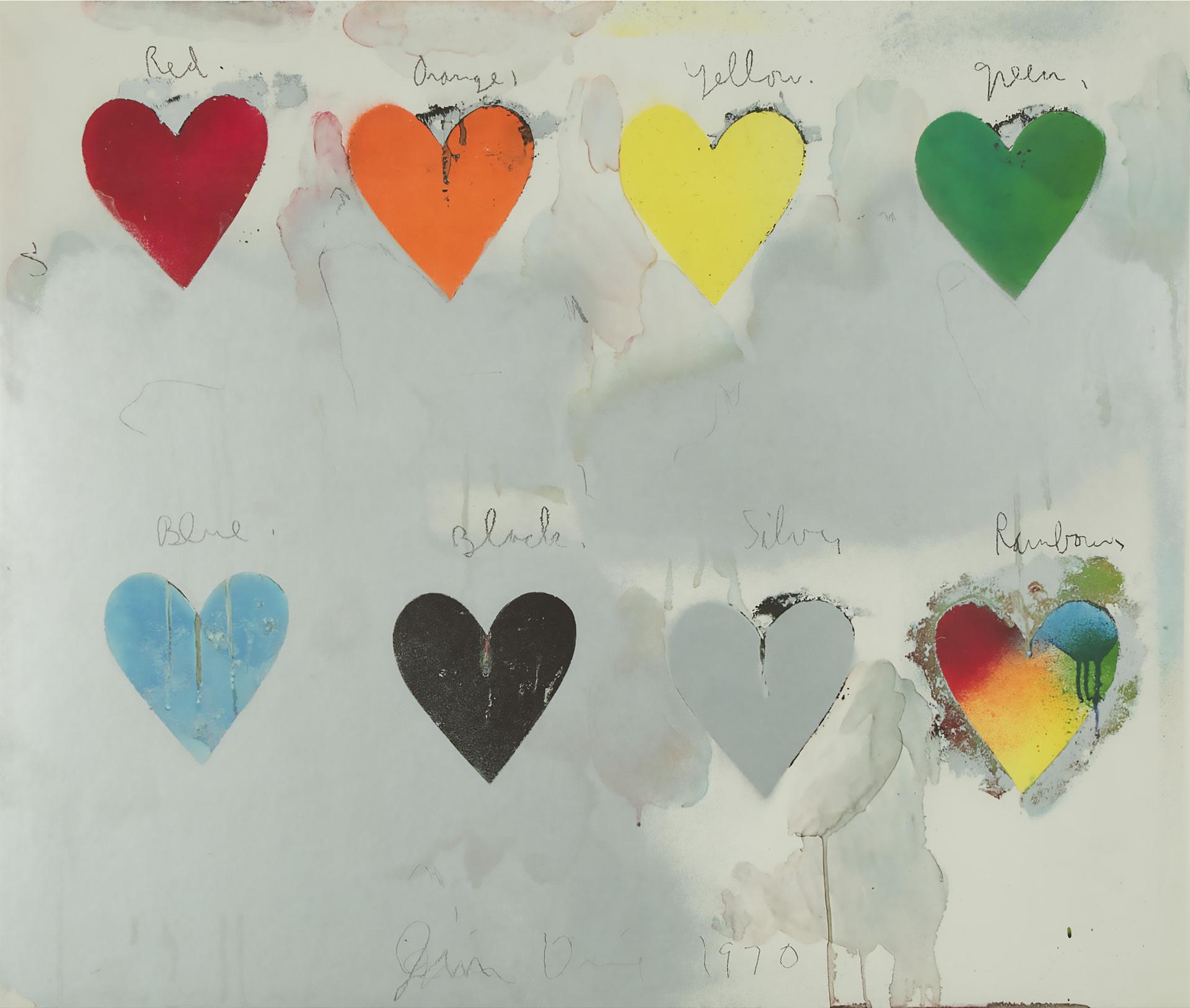 Jim Dine (1935) - Eight Hearts, 1970