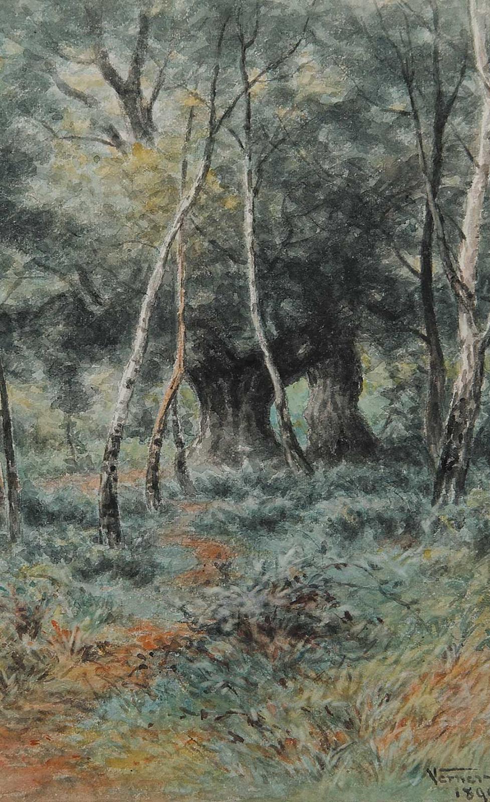 Frederick Arthur Verner (1836-1928) - Untitled - Path in the Woods