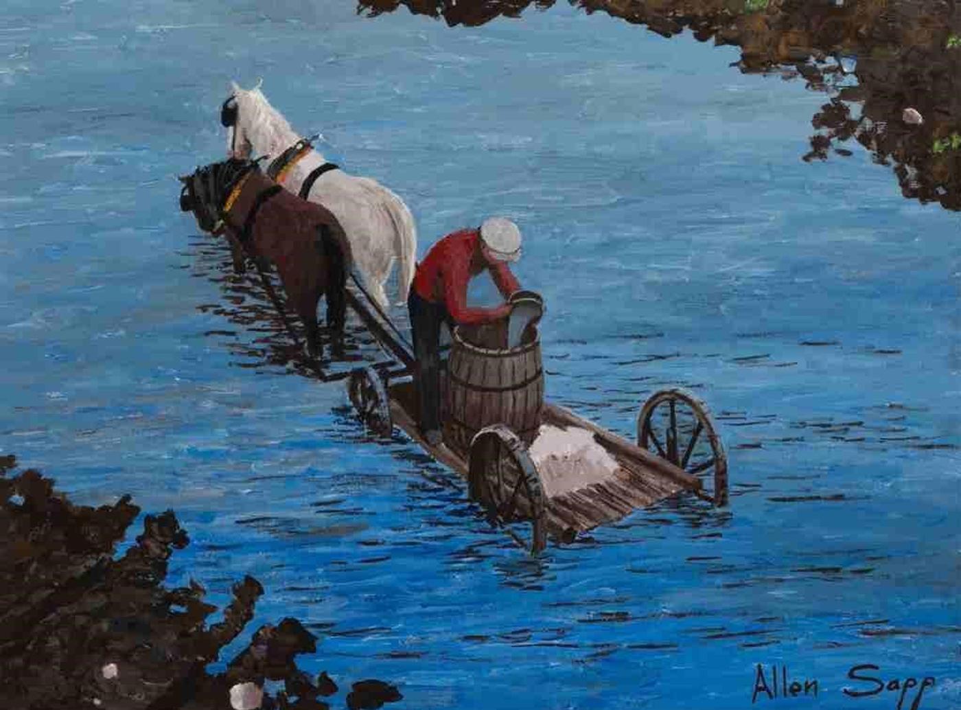 Allen Fredrick Sapp (1929-2015) - Watering horses