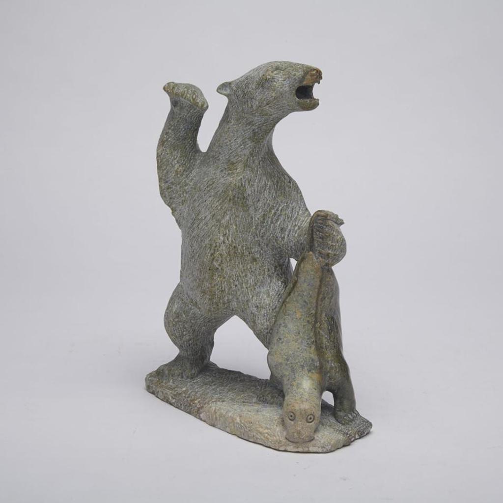 Simeonie Aqpik (1948) - Bear With Seal