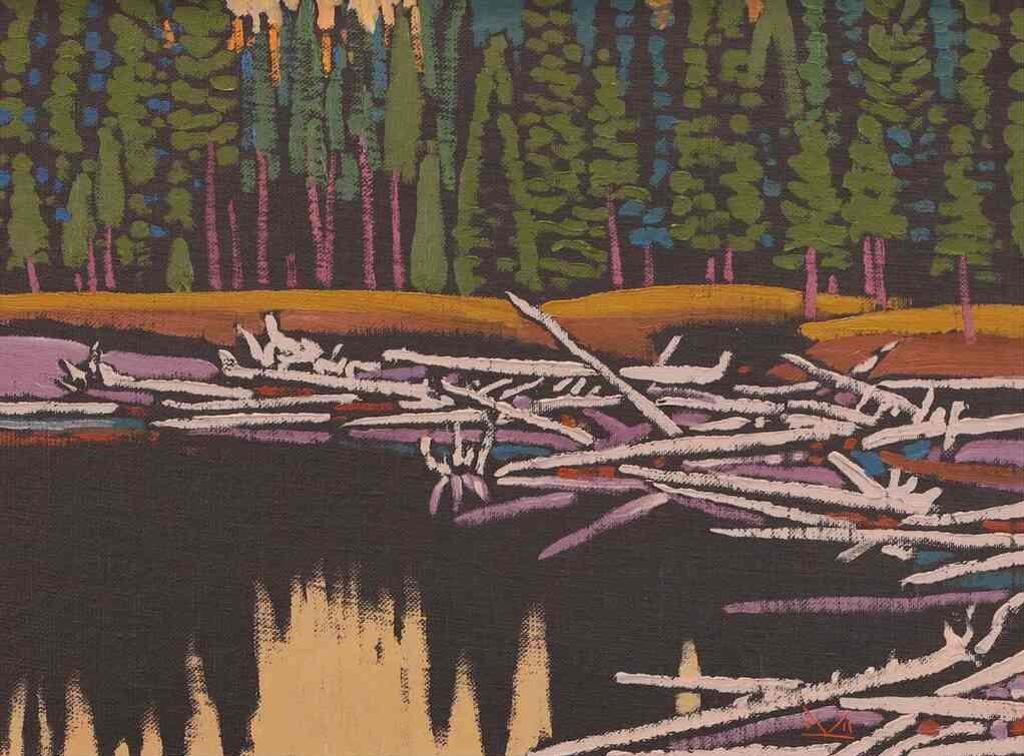 Illingworth Holey (Buck) Kerr (1905-1989) - Driftwood, Kananaskis River; 1976