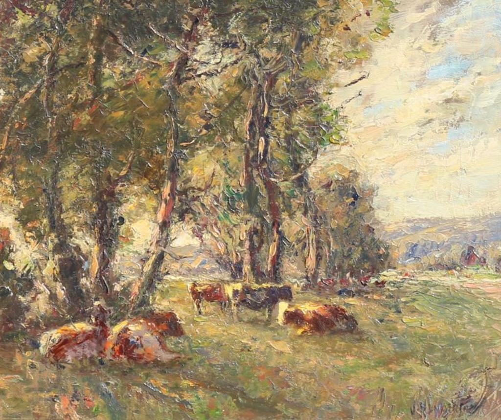 James Henderson (1871-1951) - Cattle Resting Beneath The Trees
