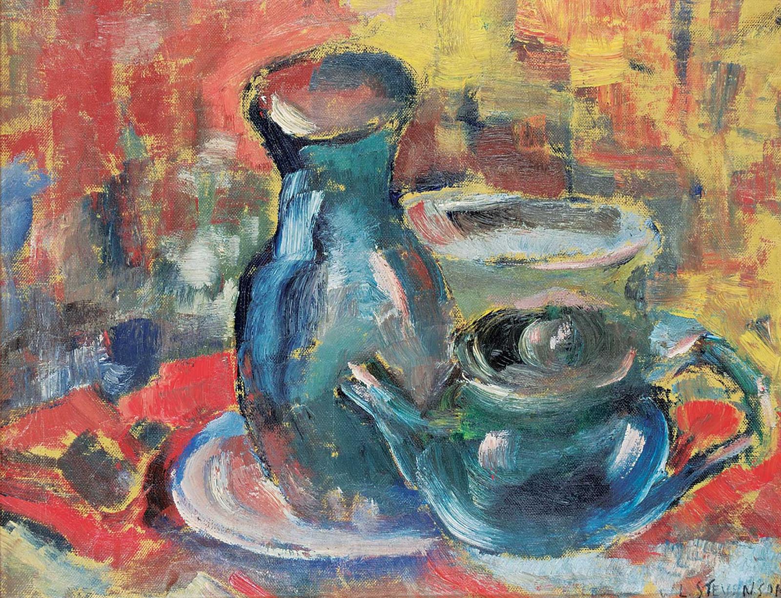 William Lewy Leroy Roy Stevenson (1905-1966) - Untitled - Still Life with Teapot and Jug