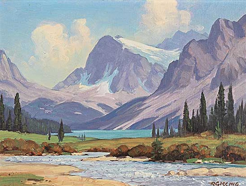 Roland Gissing (1895-1967) - Bow Lake at Crawford Glacier