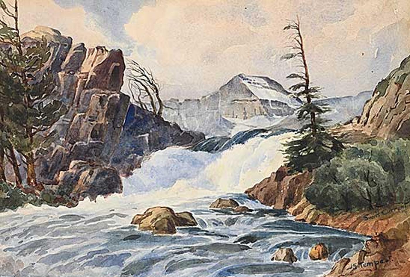 John Sugden Tempest (1864-1941) - Swift Current Falls