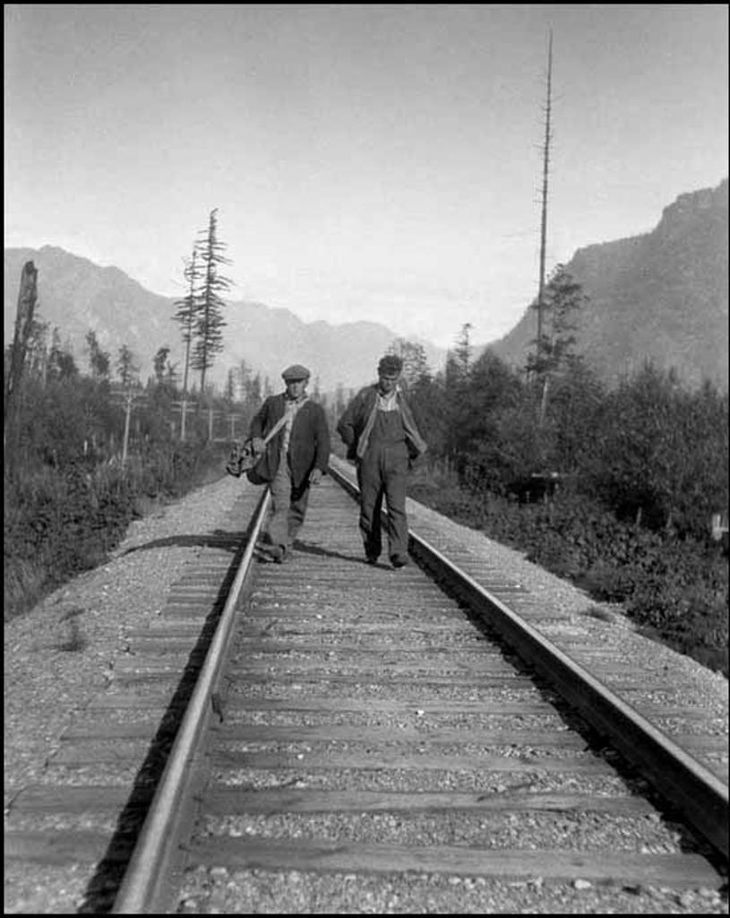 Karl Huber (1898-1985) - Travelers Series: Walking the Rails