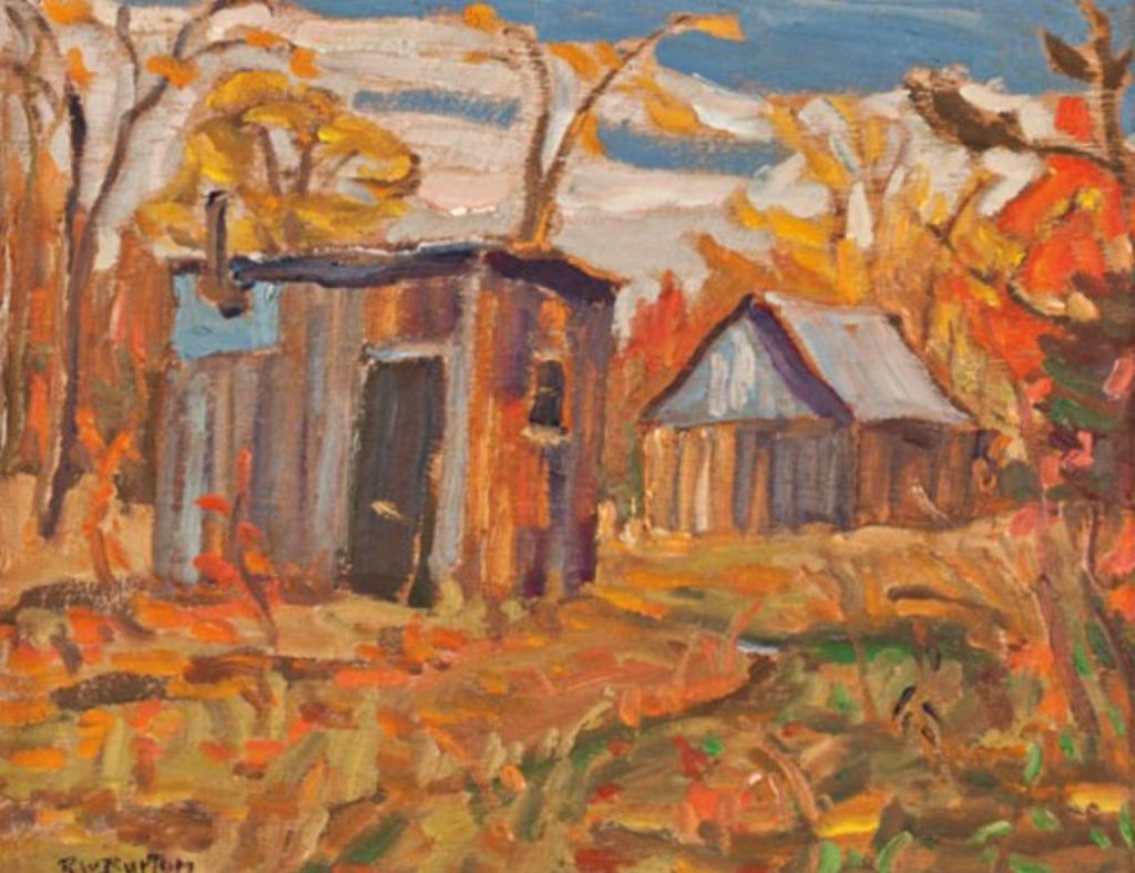 Ralph Wallace Burton (1905-1983) - Old Shacks in Autumn