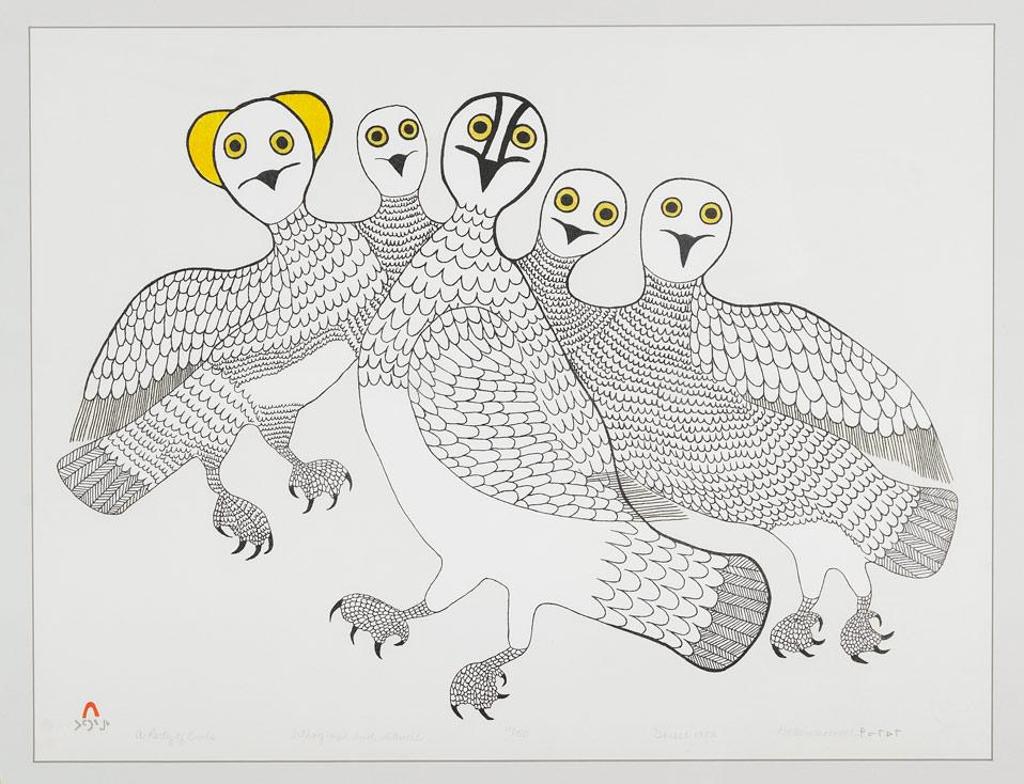 Keeleemeeoomee Samualie (1919-1983) - A Party Of Owls