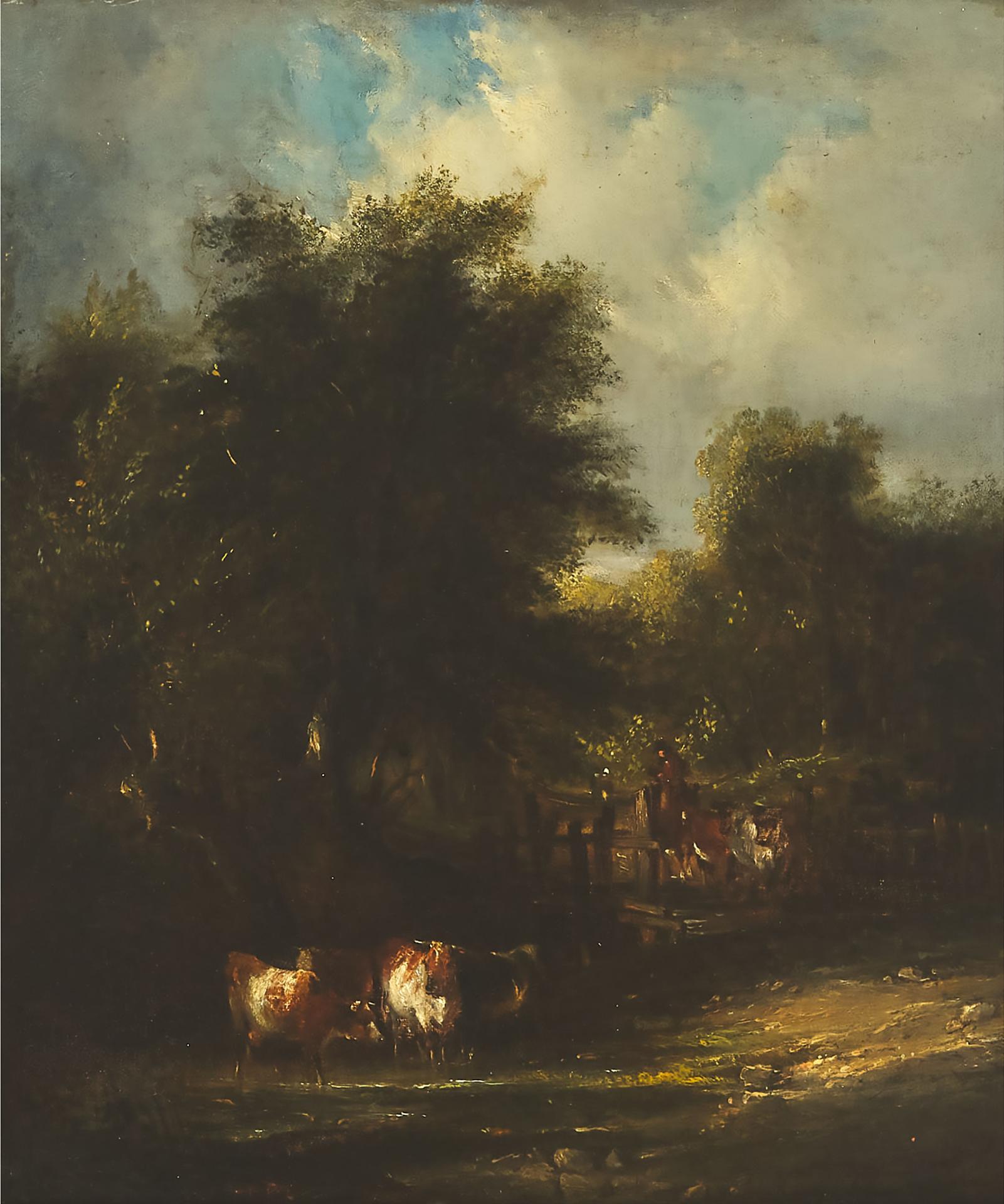 William Shayer the Elder (1787-1879) - Driving The Cows, Pastoral Landscape