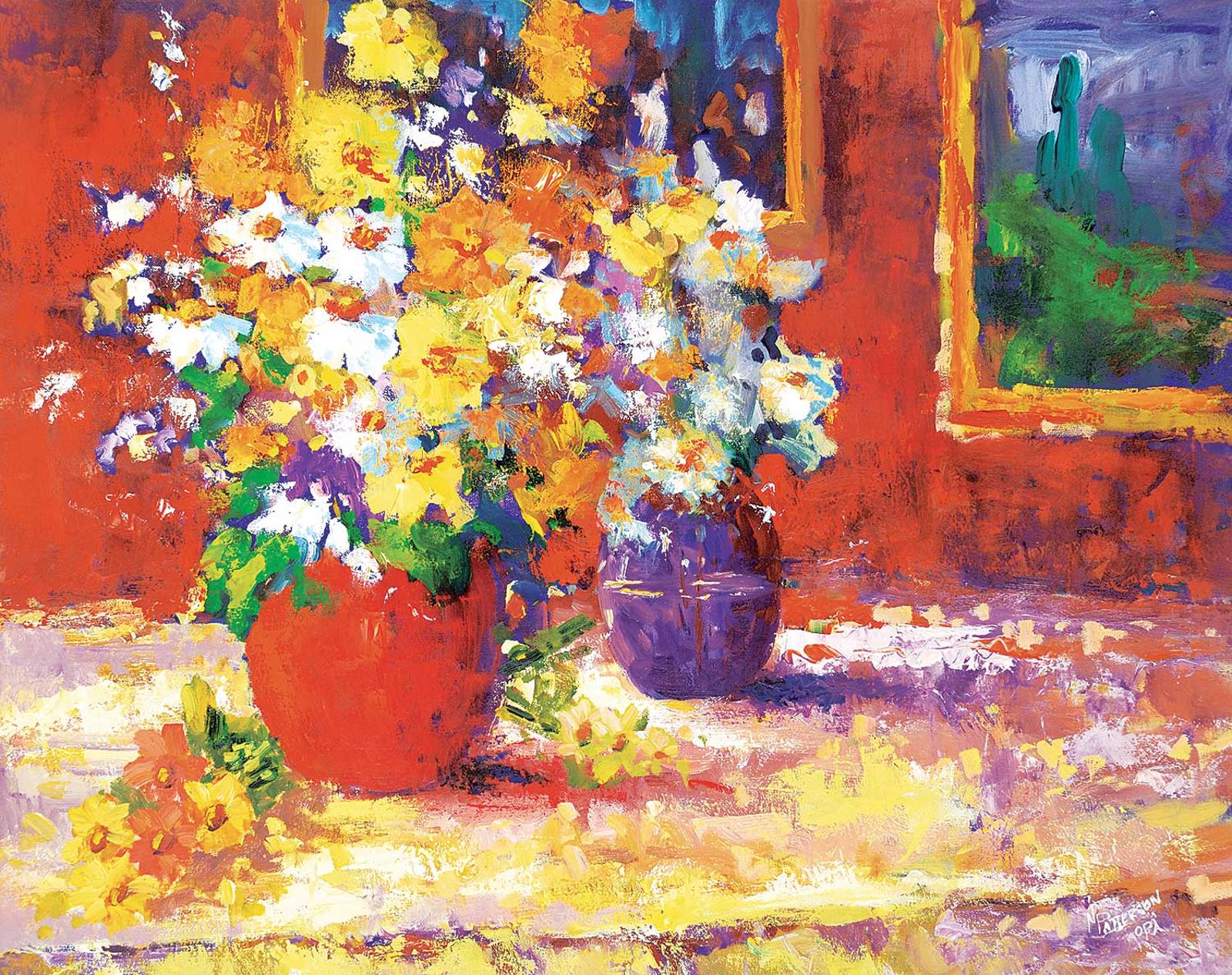 Neil Patterson (1947) - Vase Full of Daisies