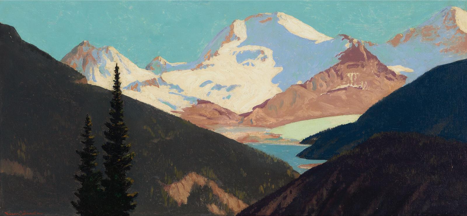 Frank (Franz) Hans Johnston (1888-1949) - Mount Athabasca And Andromeda