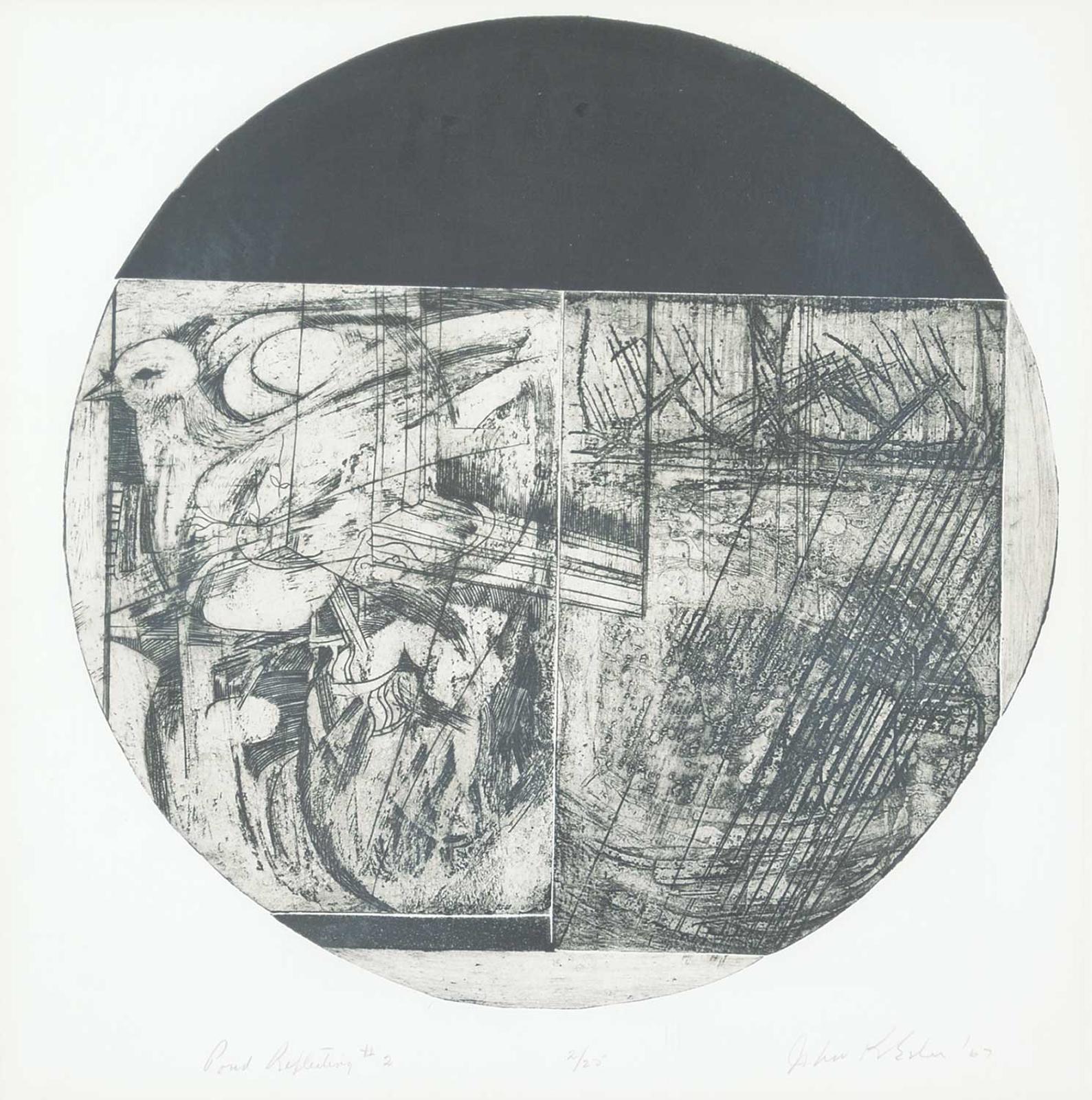 John Kenneth Esler (1933-2001) - Pond Reflecting 2  #2/25