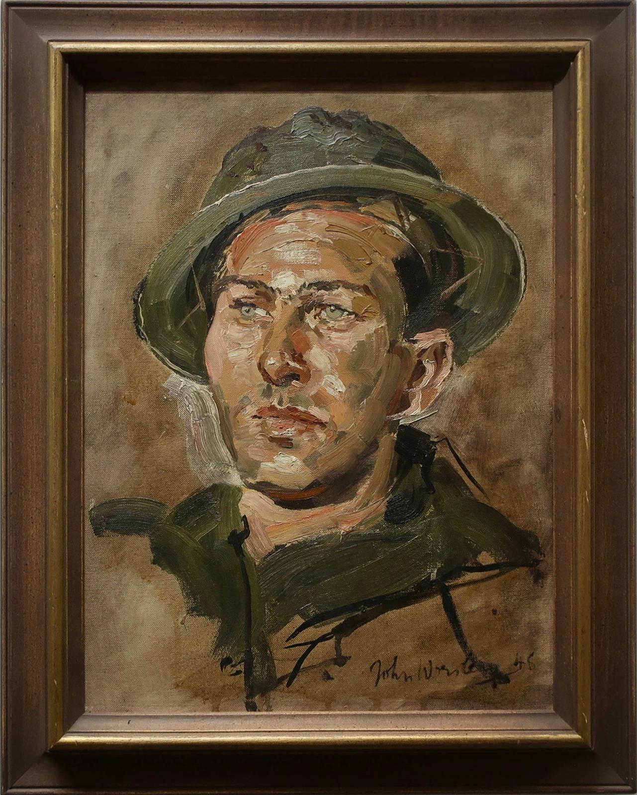 John Worsley (1919-2000) - Portrait Of A Soldier, 1948